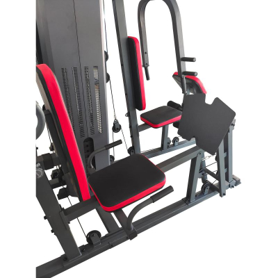 Stacion palestre Enero Fit 5500 Zeus, multi-gym, me pesha të integrume, i zi me të kuqe