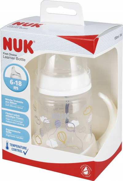 Шише за бебиња НУК, 150ml, 6-18 месеци, бела