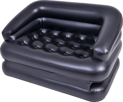 Krevat-divan me ajër 5-në-1, 191x137cm, PVC i fortë, i zi