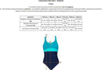 Aqua-Speed Emily Јуниорски Костим за Капење, Боја 47