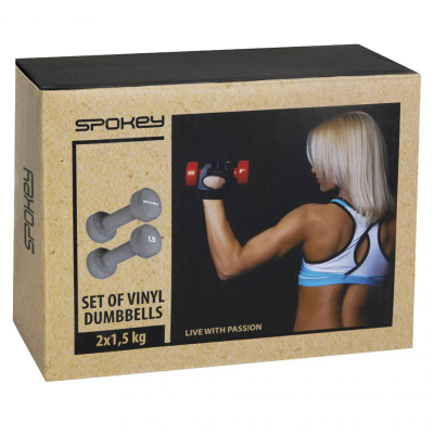 Set hantelash Spokey Shape IV 921562, 2 x 1.5 kg, vinyl, shumëngjyrëshe