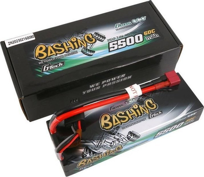 Bateri LiPo Gens Ace Bashing 2S, 7.4V 5500mAh, 60C, e zezë