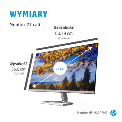 Monitor HP M27f 68.6, 27", 1920 x 1080, Full HD, 75 Hz, i zi