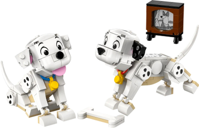 Lodër ndërtime Disney Lucky and Penny 101 Dalmatians Puppies, figurina këlyshë, shumëngjyrëshe