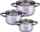 Set tenxheresh Kamille 4926 inoks, 1L 1.5L 2L, 6 copë, ngjyrë argjendtë