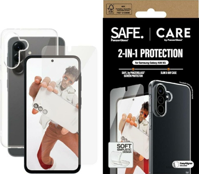 Сет аксесоари CARE by PanzerGlass Fashion 2 in 1, за Samsung Galaxy A56 5G, заштита за екран, проѕирна маска
