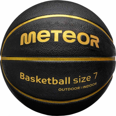Top basketbolli Meteor Cellular 7, gome Cellular, madhësi 7, i zi dhe ari