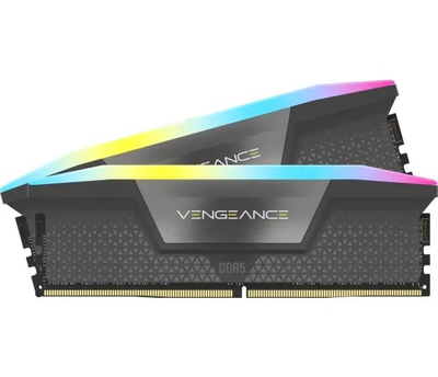 Memorie RAM CORSAIR Vengeance RGB 32GB, DDR5 6000MHz, 2x16GB, për desktop, e zezë