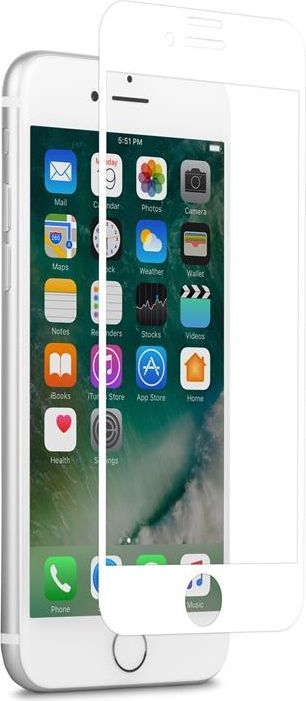 Xham mbrojtës Moshi Moshi IonGlass për iPhone 8 7 6s 6, i bardhë