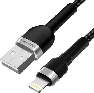 Kabllo karikimi Wozinsky WNBAL2 USB A në Lightning, 2.4A, 2m, e zezë
