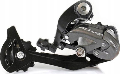 Kambio e pasme Shimano Altus RD M370, 9 shpejtësi, krah i gjatë SGS, e zezë