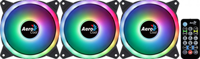 Ventilator Aerocool Duo 12 Pro 3-pack fan + Hub + Remote control