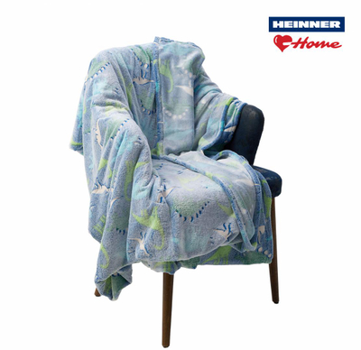 Batanije fosforeshente Dino, 200x220 cm, flanel poliestër, shumëngjyrëshe