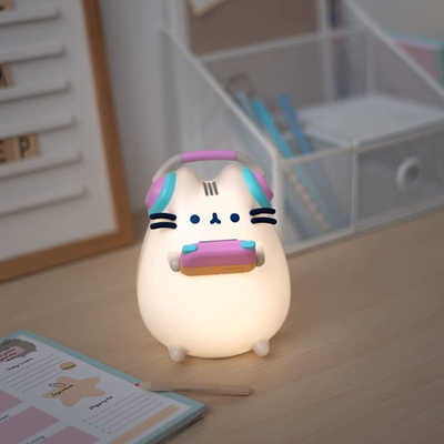 Lampë dekorative Pusheen Gamer, 16cm, dritë e bardhë, gri
