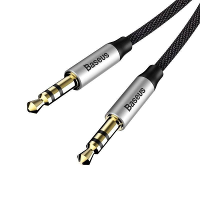 Kabllo audio Baseus Yiven M30, Jack 3.5mm në Jack 3.5mm, 1m, i zi