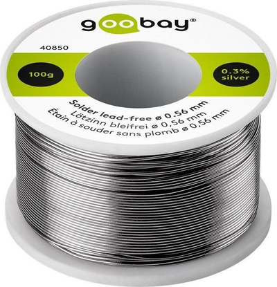 Tel saldimi Goobay pa plumb, 0.56 mm, 100 g, ngjyrë argjendi