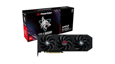 Kartë grafike PowerColor Hellhound AMD Radeon RX 9060 XT, 8GB GDDR6, ARGB, e zezë