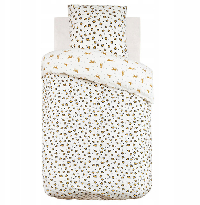 Set i shtratit Atmosphera Telma Leopard, 140x200cm, pambuk, kafe