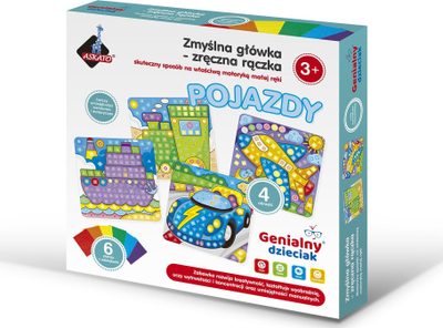 Lojë edukative Askato Vehicles Clever Head, 4 figura, për fëmijë 3+