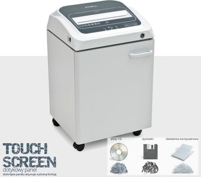 Asgjësues dokumentesh KOBRA 245 TS S4, prerje straight P-2, 40L, i bardhë