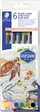 Set stilolapsash me fibra STAEDTLER Double Fiber Tip Australia, 6 copë, kuti kartoni