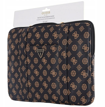 Borsë laptopi Guess Peony Pocket Triangle, 14", e zezë