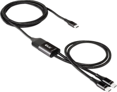 Kabllo karikimi Club3D CAC-1527, USB Type C në 2x USB Type C, 100W, e zezë