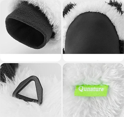 Doreza skish Qunature Panda, unisex, për kalamaj dhe të rritur, madhësia S, bardh e zi