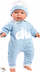 Kukull bebe Llorens Baby Doll Joel, 38 cm, trup pambuku, për fëmijë mbi 3 vjeç