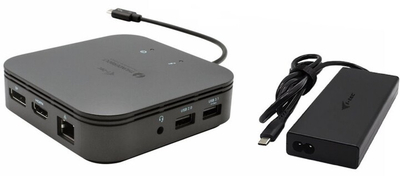 Stacion docking i-tec Thunderbolt 3, 2x Display, LAN, PD 60W + karikues universal i-tec 77 W