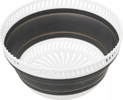 Spinner sallate plastik me dorezë të zgjatshme, kapacitet i madh, i bardhë