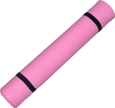 Tapet fitnesi XQMAX Yoga Pilates EVA, 180x60 cm, 4 mm, rozë
