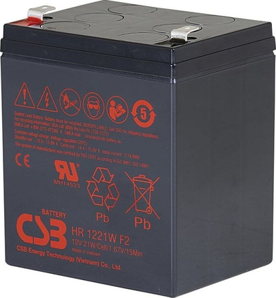 Bateri CSB 12V 5Ah, AGM VRLA, F2