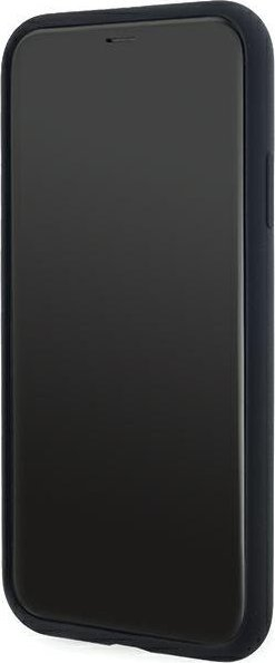 Kapotë telefoni Karl Lagerfeld KLHMN61SCMKCRHK për iPhone 11/Xr 6.1", me MagSafe, silikoni, e zezë
