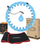 Set fitness HMS HHW01 + BR163, hula hoop inteligjent, brez neopreni, blu