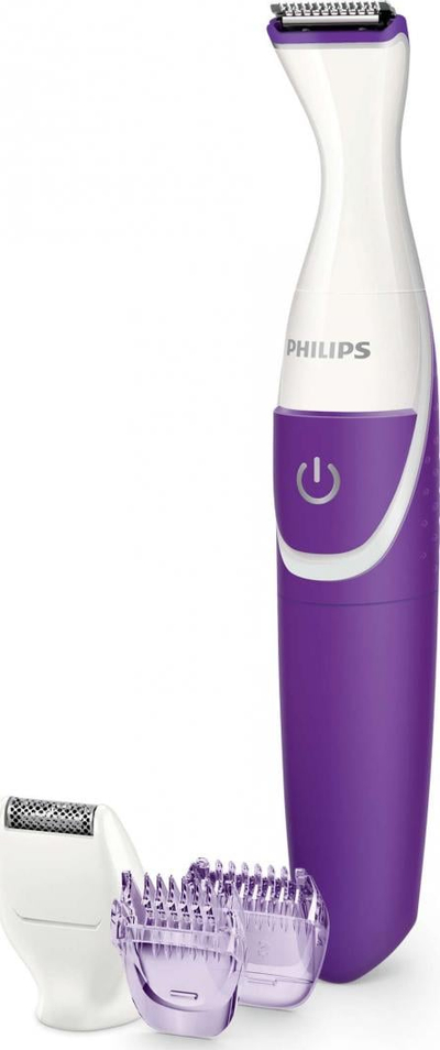 Trimmer për bikini Philips Essential BRT383/15, i papërshkueshëm nga uji, me krehër rregullues, rozë