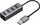 USB хаб YENKEE YHB 4300, 4 порти, метално куќиште, сива