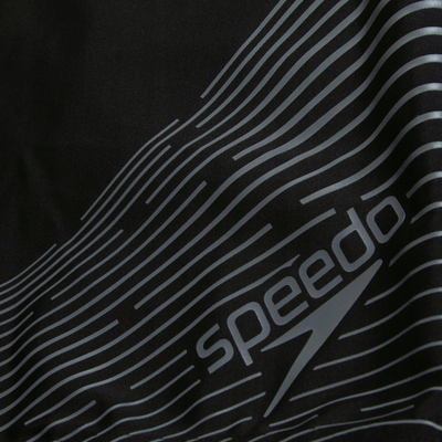 Rroba banje burra Speedo Medley Logo Aqua, boxer, ECO EnduraFlex, të zeza me gri
