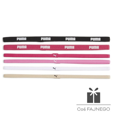 Fasha flokësh Puma Sportbands 053452 27, set me 6 copë, madhësia OSFM, rozë