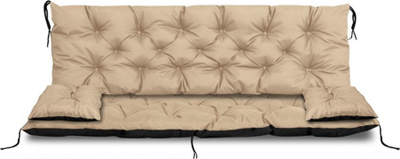 Jastëk kopshti KingGarden Quilted Codura PVC, set 3 copë, 42x42 cm, bezhë