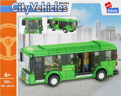 Konstruktore Alleblox City Bus, 221 copa, 34x27x6 cm, shumngjyrëshe