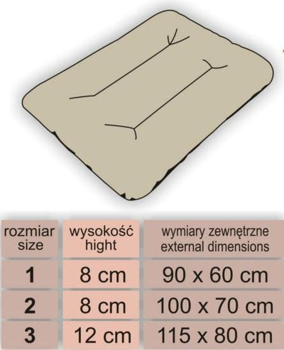 Shtrat për qen Hobbydog Mattress Eco R3, nga cordura e fortë, i butë e i rehatshem, bezhë