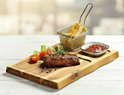 Tabaka Kesper Slate Design, 37.5 x 24 cm, plastikë melamine, gri