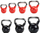 Kettlebell HMS KTC10, 10kg, dorezë kromi, i kuq