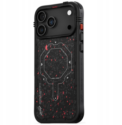 Kllaf telefoni Skinarma Vektor për iPhone 17 Pro Max, me karikim magnetik, i zi