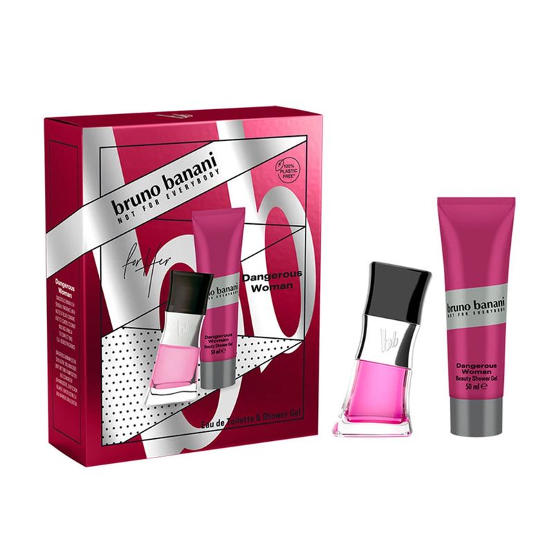 Set për femra Bruno Banani Dangreous Woman, EDT, 30 ml + xhel për dush, 50 ml