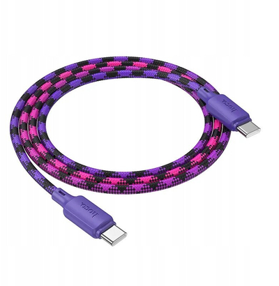 Kabllo Hoco X116 USB C në USB C, 1m, 60W, vjollcë me gradient