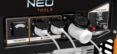 Gjenerator benzine Neo Tools 04-731, 6500W, depozitë 25L, portokalli i zi