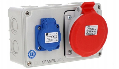 Kuti shpërndarëse ndërtimi Spamel Box SB-001705-S0020-54, 5x32A, 3x16A, IP54