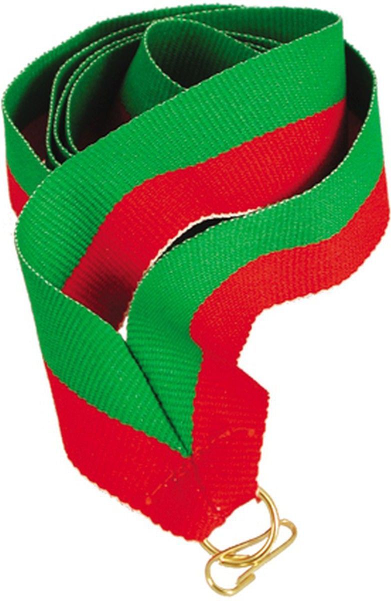Shirit për medalje Victoria Sport, 11 mm, i gjelbër / kuq